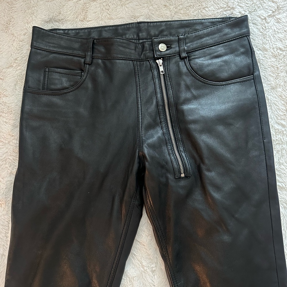 Leather jeans